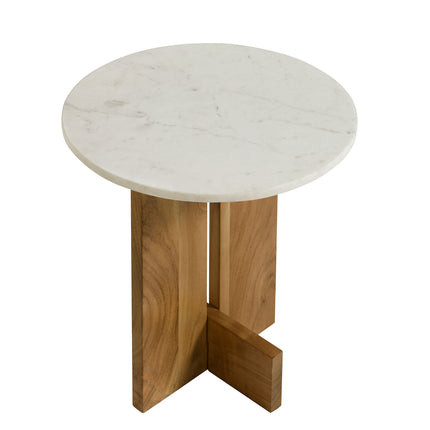 Modway EEI-7141 Tarin Acacia Wood and Marble Side Table - Plaza Home Decor