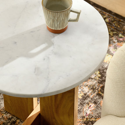Modway EEI-7141 Tarin Acacia Wood and Marble Side Table - Plaza Home Decor