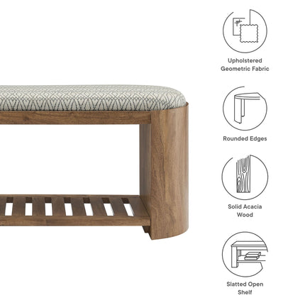 Modway EEI-7142 Ashby 45" Geometric Upholstered Bench Modway