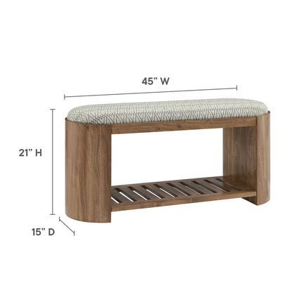 Modway EEI-7142 Ashby 45" Geometric Upholstered Bench Modway