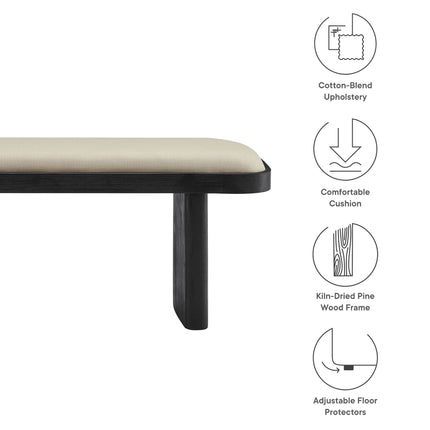 Modway EEI-7143 Iver 43" Upholstered Wood Accent Bench Modway