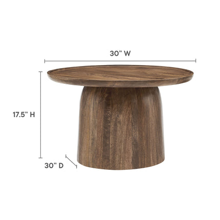 Modway EEI-7144 Holloway 30" Round Wood Coffee Table Modway