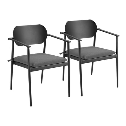Modway EEI-7148 Aeris Stackable Outdoor Patio Aluminum Dining Armchair Set of 2 Modway