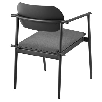 Modway EEI-7148 Aeris Stackable Outdoor Patio Aluminum Dining Armchair Set of 2 Modway