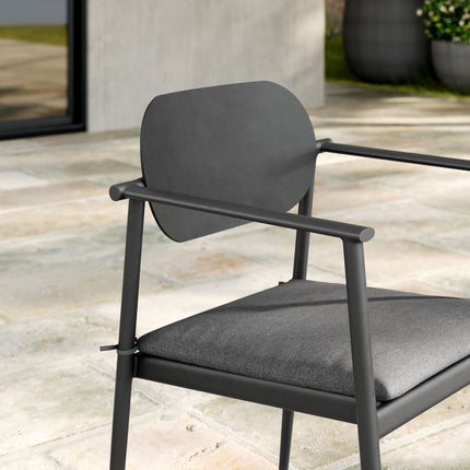 Modway EEI-7148 Aeris Stackable Outdoor Patio Aluminum Dining Armchair Set of 2 Modway
