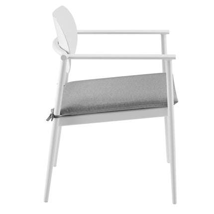 Modway EEI-7148 Aeris Stackable Outdoor Patio Aluminum Dining Armchair Set of 2 Modway