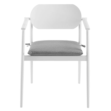 Modway EEI-7148 Aeris Stackable Outdoor Patio Aluminum Dining Armchair Set of 2 Modway