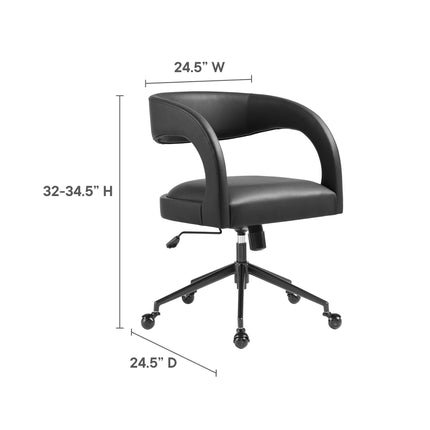 Modway EEI-7150 Pinnacle Vegan Leather Office Chair Modway