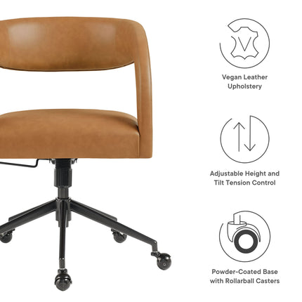Modway EEI-7150 Pinnacle Vegan Leather Office Chair Modway