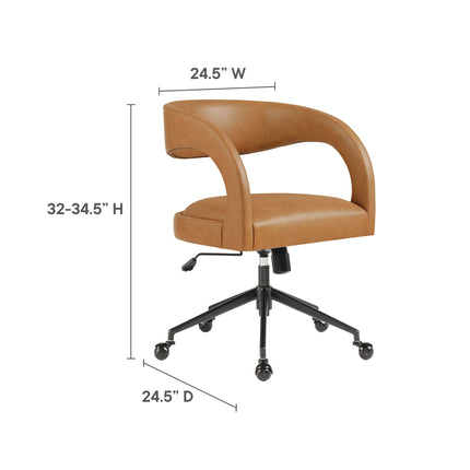 Modway EEI-7150 Pinnacle Vegan Leather Office Chair Modway