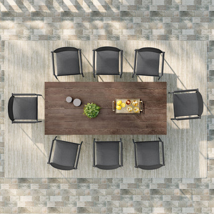 Modway EEI-7151 Aeris 9-Piece Outdoor Patio Aluminum Dining Set Modway