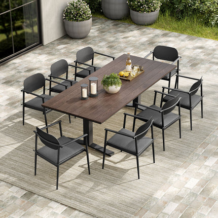 Modway EEI-7151 Aeris 9-Piece Outdoor Patio Aluminum Dining Set Modway