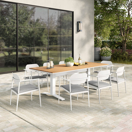 Modway EEI-7151 Aeris 9-Piece Outdoor Patio Aluminum Dining Set Modway