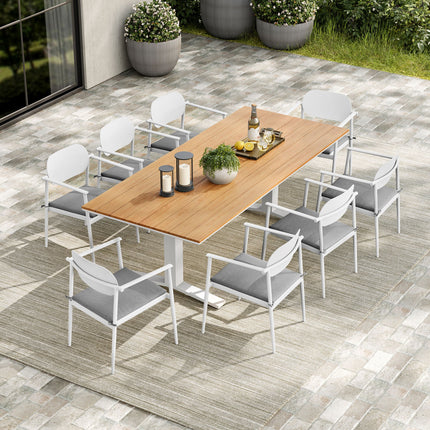 Modway EEI-7151 Aeris 9-Piece Outdoor Patio Aluminum Dining Set Modway