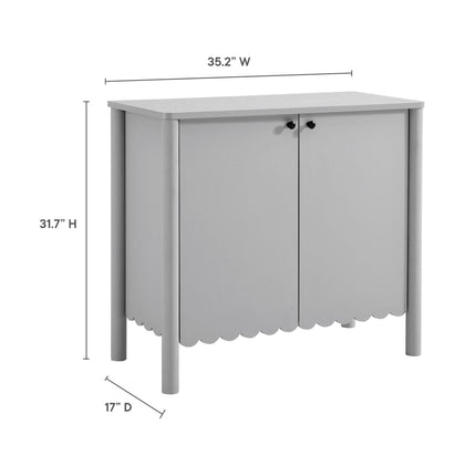 Modway EEI-7152 Emmeline 35" 2-Door Scalloped Sideboard Cabinet Modway