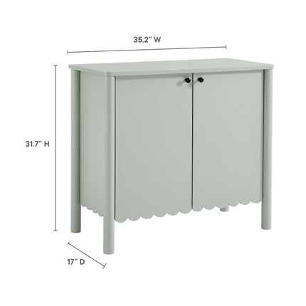 Modway EEI-7152 Emmeline 35" 2-Door Scalloped Sideboard Cabinet Modway