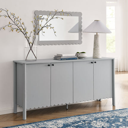 Modway EEI-7153 Emmeline 66" 4-Door Scalloped Sideboard Cabinet Modway