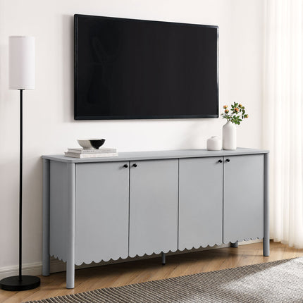 Modway EEI-7153 Emmeline 66" 4-Door Scalloped Sideboard Cabinet Modway