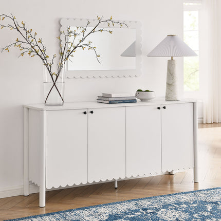 Modway EEI-7153 Emmeline 66" 4-Door Scalloped Sideboard Cabinet Modway