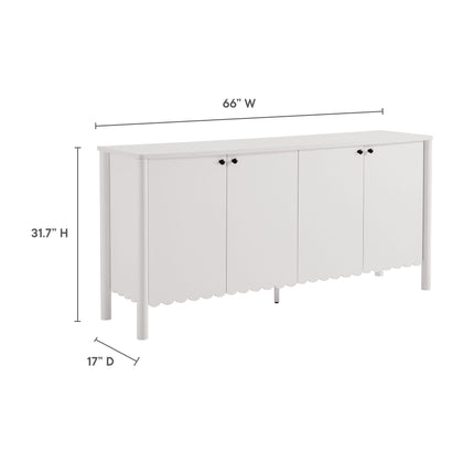 Modway EEI-7153 Emmeline 66" 4-Door Scalloped Sideboard Cabinet Modway