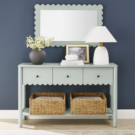 Modway EEI-7154 Emmeline 3-Drawer Scalloped Console Table Modway