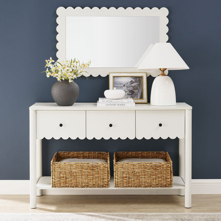 Modway EEI-7154 Emmeline 3-Drawer Scalloped Console Table Modway