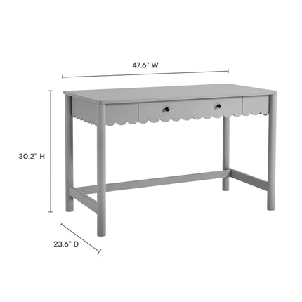 Modway EEI-7155 Emmeline 1-Drawer Scallop Writing Desk Modway