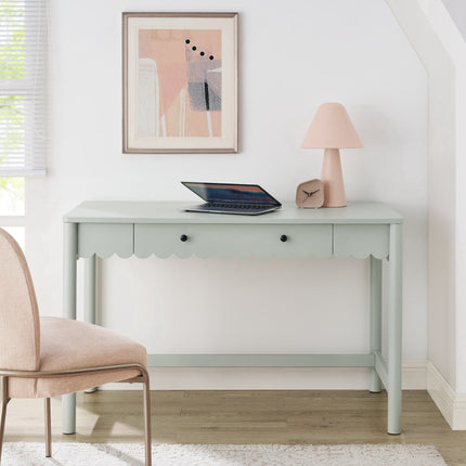 Modway EEI-7155 Emmeline 1-Drawer Scallop Writing Desk Modway