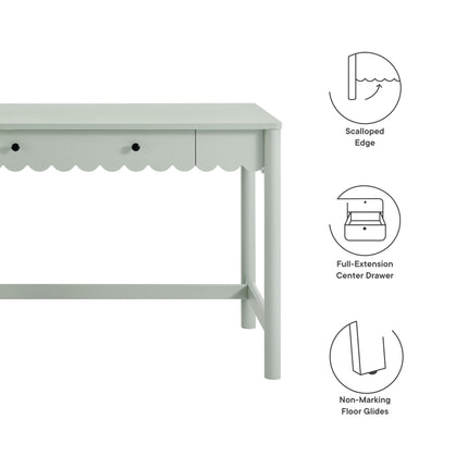 Modway EEI-7155 Emmeline 1-Drawer Scallop Writing Desk Modway