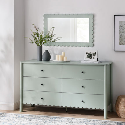 Modway EEI-7157 Emmeline Scalloped 6-Drawer Dresser Modway