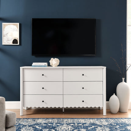 Modway EEI-7157 Emmeline Scalloped 6-Drawer Dresser Modway