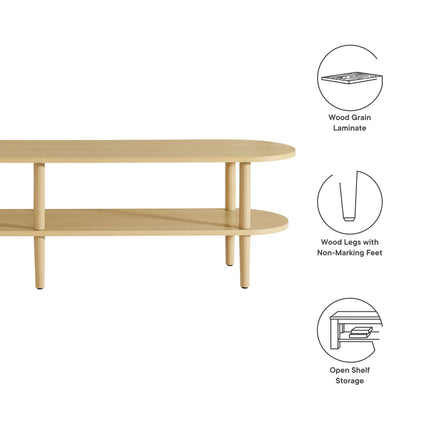 Modway EEI-7158 Torus Oval Wood TV Stand - Plaza Home Decor