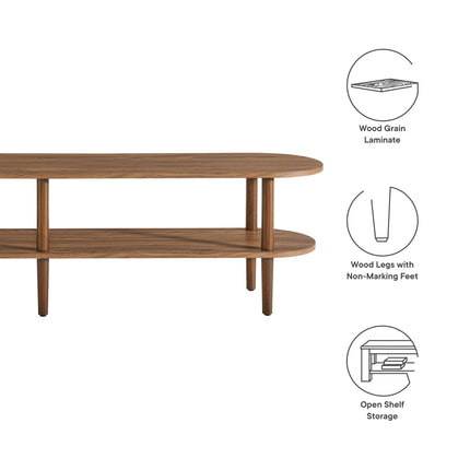 Modway EEI-7158 Torus Oval Wood TV Stand - Plaza Home Decor