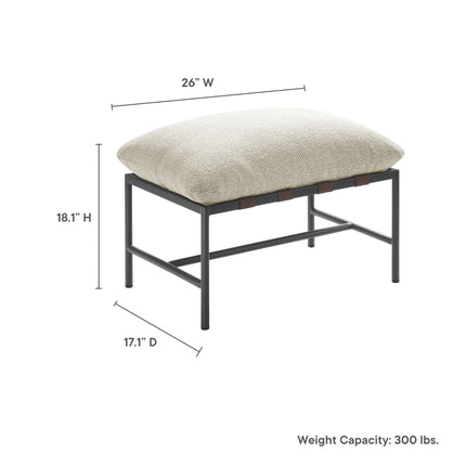 Modway EEI-7292 Raya Outdoor Patio Boucle Lounge Chair and Ottoman Modway