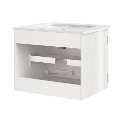 Modway EEI-7162 Zia 24" Wall-Mount Bathroom Vanity with Marble Sink Modway