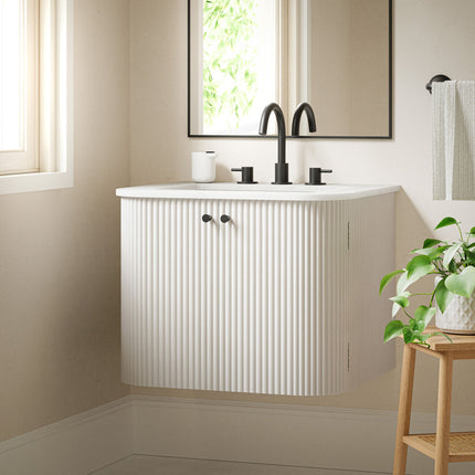 Modway EEI-7162 Zia 24" Wall-Mount Bathroom Vanity with Marble Sink Modway