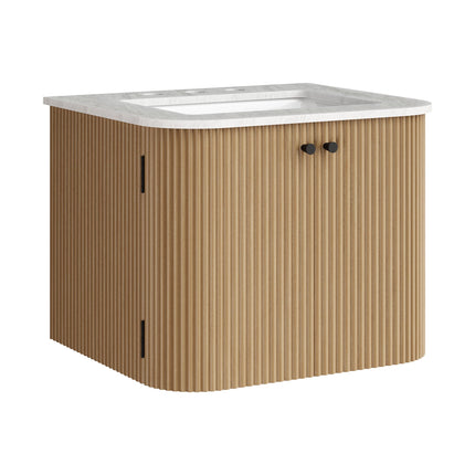 Modway EEI-7162 Zia 24" Wall-Mount Bathroom Vanity with Marble Sink Modway