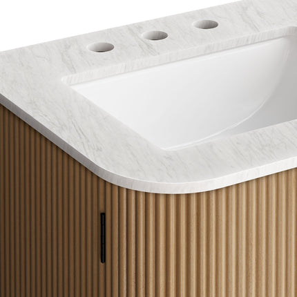 Modway EEI-7162 Zia 24" Wall-Mount Bathroom Vanity with Marble Sink Modway