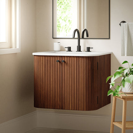 Modway EEI-7162 Zia 24" Wall-Mount Bathroom Vanity with Marble Sink Modway