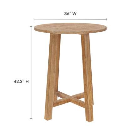Modway EEI-7163 Wellspring 3-Piece Outdoor Patio Teak Wood Bar Set Modway