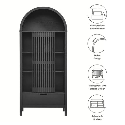 Modway EEI-7167 Vaughn 71" Arched Storage Display Cabinet Modway