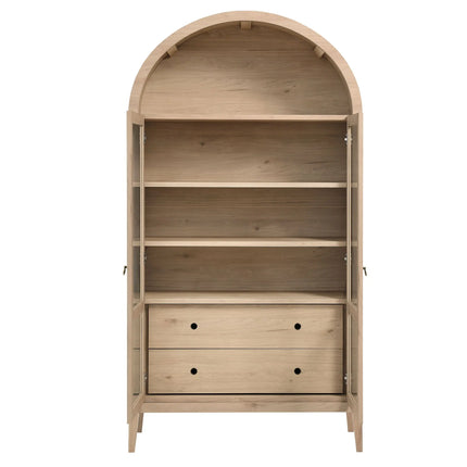 Modway EEI-7168 Nolan 74" Tall Wide Arched Storage Display Cabinet Modway