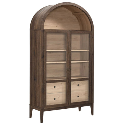 Modway EEI-7168 Nolan 74" Tall Wide Arched Storage Display Cabinet Modway