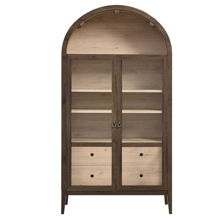 Modway EEI-7168 Nolan 74" Tall Wide Arched Storage Display Cabinet Modway