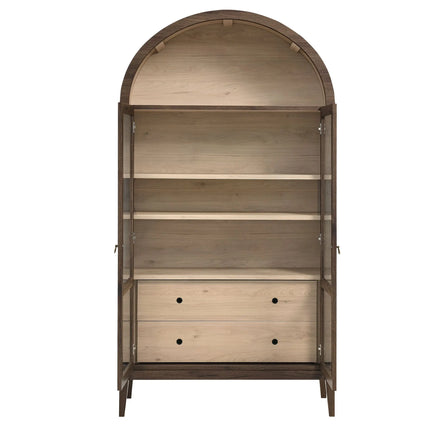 Modway EEI-7168 Nolan 74" Tall Wide Arched Storage Display Cabinet Modway