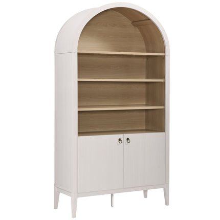 Modway EEI-7169 Nolan 74" Tall Wide Arched Storage Display Cabinet Bookshelf Modway
