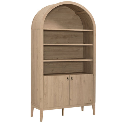 Modway EEI-7169 Nolan 74" Tall Wide Arched Storage Display Cabinet Bookshelf Modway
