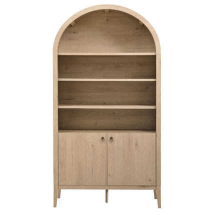 Modway EEI-7169 Nolan 74" Tall Wide Arched Storage Display Cabinet Bookshelf Modway