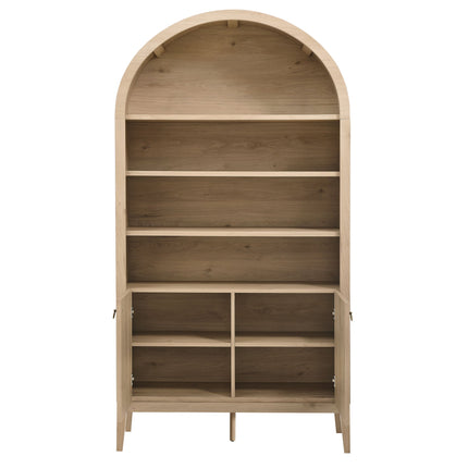 Modway EEI-7169 Nolan 74" Tall Wide Arched Storage Display Cabinet Bookshelf Modway