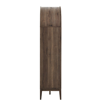 Modway EEI-7169 Nolan 74" Tall Wide Arched Storage Display Cabinet Bookshelf Modway